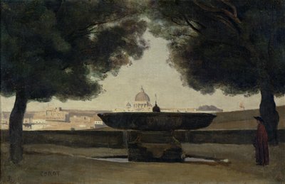 Der Brunnen der Französischen Akademie in Rom, 1826-27 von Jean Baptiste Camille Corot